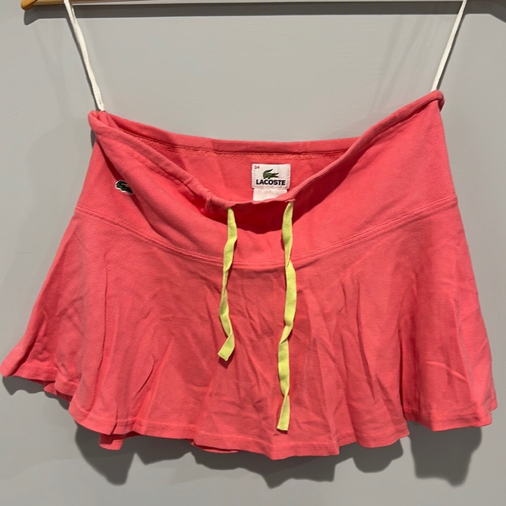 Watermelon pink Lacoste skirt